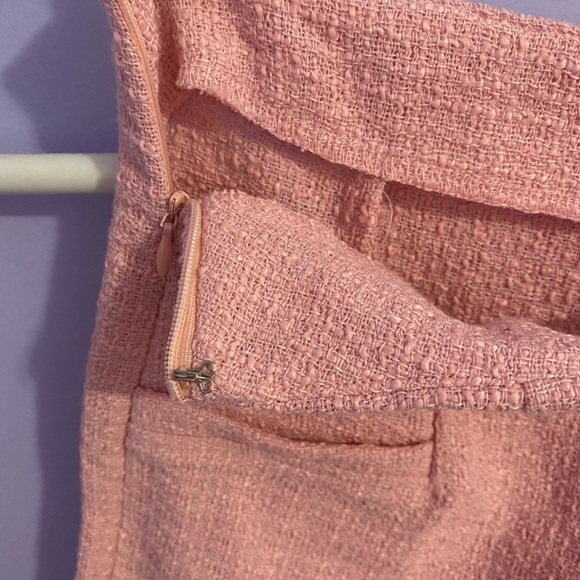 Pearls Button Front Shorts (Pink) - Picture 8 of 8